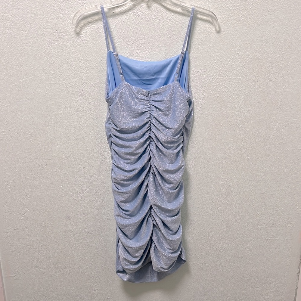 Light Blue, Glittery Cocktail Dress - Picture 5 of 6